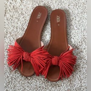 Zara Fringe Sandals - Size 36